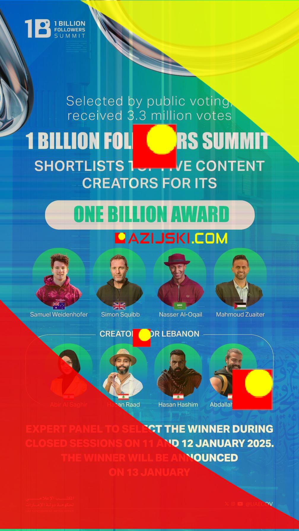 1 Billion Followers Summit uvrstio u uži izbor pet najboljih kreatora sadržaja za nagradu One Billion Award - Umjetnost i kultura